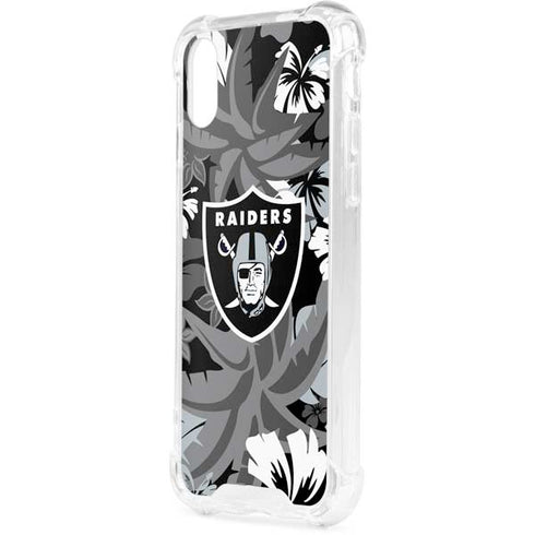 NFL Las Vegas Raiders Tropical Print iPhone XS Clear Case