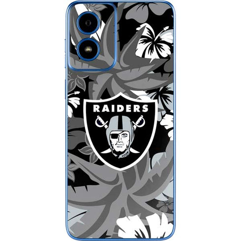 NFL Las Vegas Raiders Tropical Print Moto G Play 4G (2024) Skin