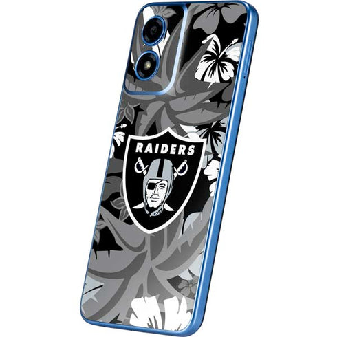 NFL Las Vegas Raiders Tropical Print Moto G Play 4G (2024) Skin