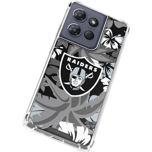 NFL Las Vegas Raiders Tropical Print Moto G Play 5G (2025) Clear Case