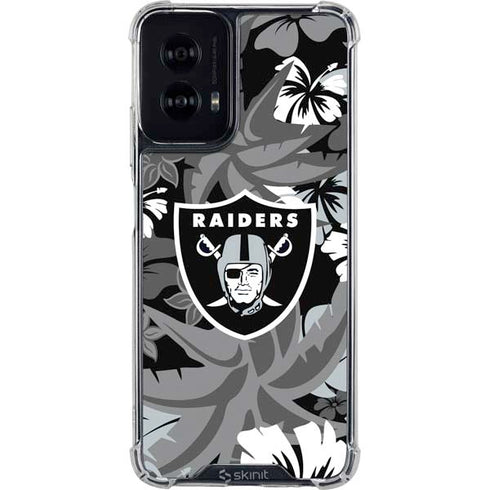 NFL Las Vegas Raiders Tropical Print Moto G Power 5G (2024) Clear Case