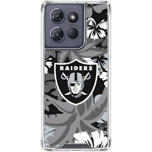 NFL Las Vegas Raiders Tropical Print Moto G Power 5G (2025) Clear Case