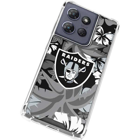 NFL Las Vegas Raiders Tropical Print Moto G Power 5G (2025) Clear Case