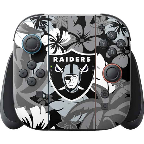 NFL Las Vegas Raiders Tropical Print Nintendo Switch 2 (2025) Joy-Con Controller Skin