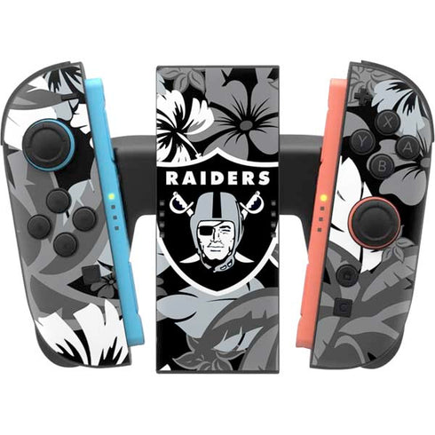 NFL Las Vegas Raiders Tropical Print Nintendo Switch 2 (2025) Joy-Con Controller Skin