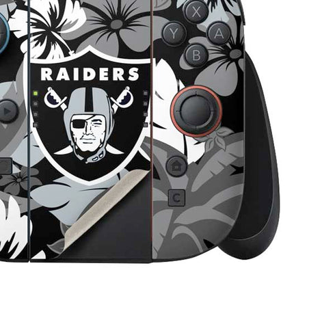 NFL Las Vegas Raiders Tropical Print Nintendo Switch 2 (2025) Joy-Con Controller Skin