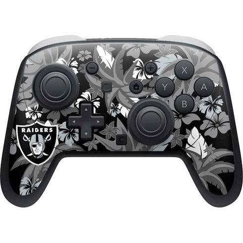 NFL Las Vegas Raiders Tropical Print Nintendo Switch 2 (2025) Pro Controller Skin