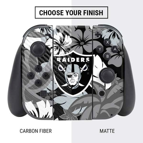 NFL Las Vegas Raiders Tropical Print Nintendo Switch Bundle Skin