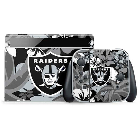 NFL Las Vegas Raiders Tropical Print Nintendo Skins