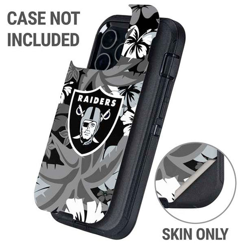 NFL Las Vegas Raiders Tropical Print Otterbox Defender iPhone Skin