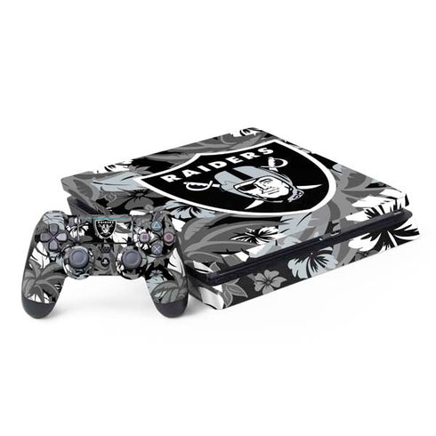 NFL Las Vegas Raiders Tropical Print PS4 Slim Bundle Skin