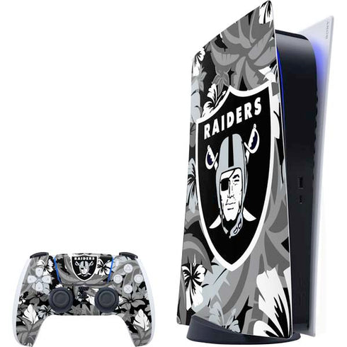 NFL Las Vegas Raiders Tropical Print PlayStation PS5 Skins