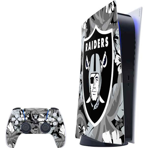 NFL Las Vegas Raiders Tropical Print PlayStation PS5 Skins