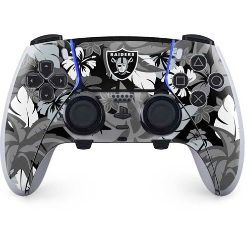 NFL Las Vegas Raiders Tropical Print PS5 DualSense Edge Pro Controller Skin