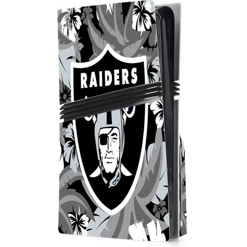 NFL Las Vegas Raiders Tropical Print PS5 Pro Disk Console Skin