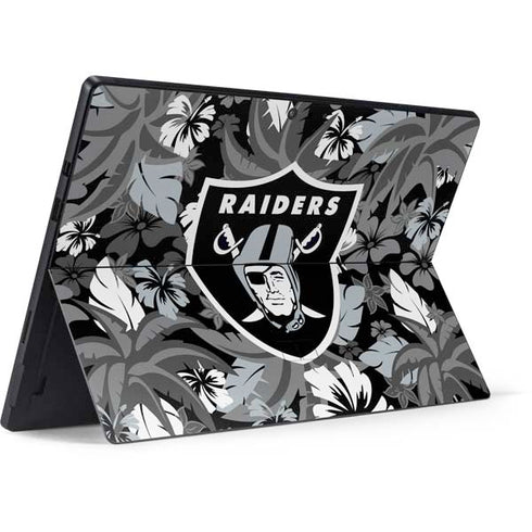 NFL Las Vegas Raiders Tropical Print Surface Pro 7 Skin