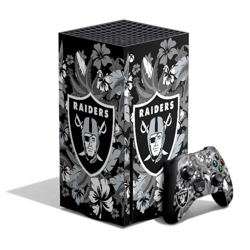 NFL Las Vegas Raiders Tropical Print Xbox Series X Skins