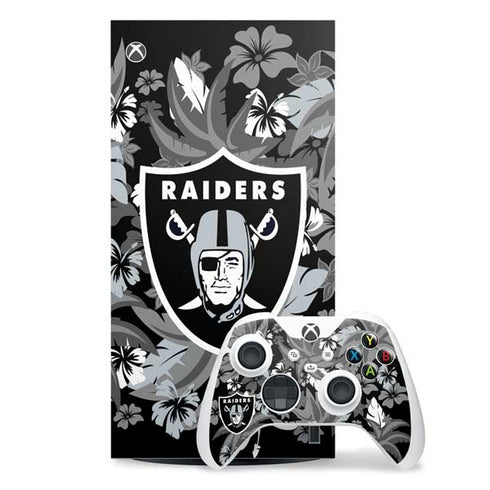 NFL Las Vegas Raiders Tropical Print Xbox Series X Skins