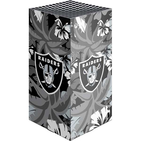 NFL Las Vegas Raiders Tropical Print XBox Series X Digital Edition Console Skin