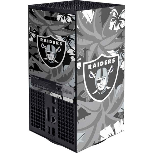 NFL Las Vegas Raiders Tropical Print XBox Series X Digital Edition Console Skin