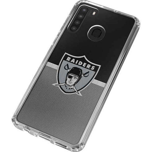 NFL Las Vegas Raiders Vintage Galaxy A21 Clear Case