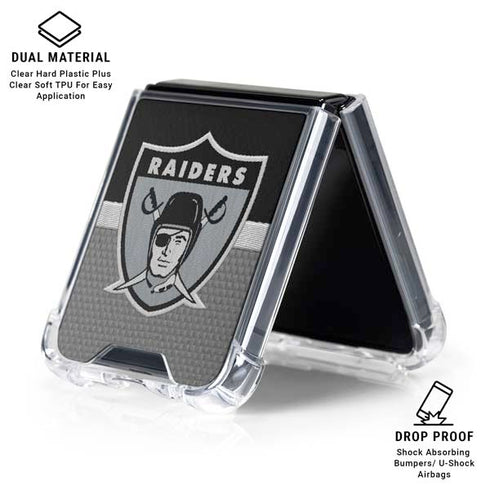 NFL Las Vegas Raiders Vintage Galaxy Z Flip6 Clear Case