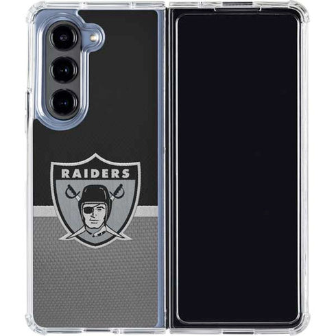 NFL Las Vegas Raiders Vintage Galaxy Z Fold5 5G Clear Case