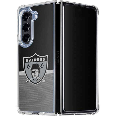 NFL Las Vegas Raiders Vintage Galaxy Z Fold5 5G Clear Case