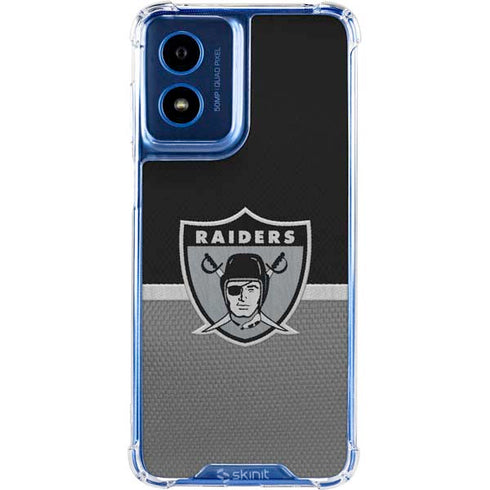 NFL Las Vegas Raiders Vintage Moto G 5G (2024) Clear Case