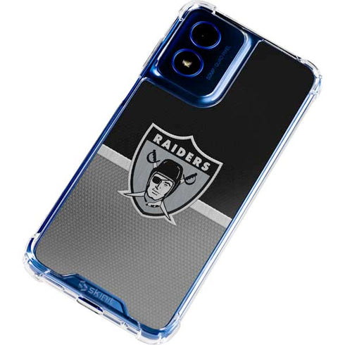 NFL Las Vegas Raiders Vintage Moto G 5G (2024) Clear Case