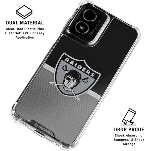 NFL Las Vegas Raiders Vintage Moto G Power 5G (2024) Clear Case