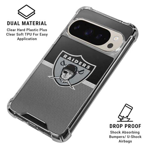 NFL Las Vegas Raiders Vintage Pixel 9/9 Pro Clear Case