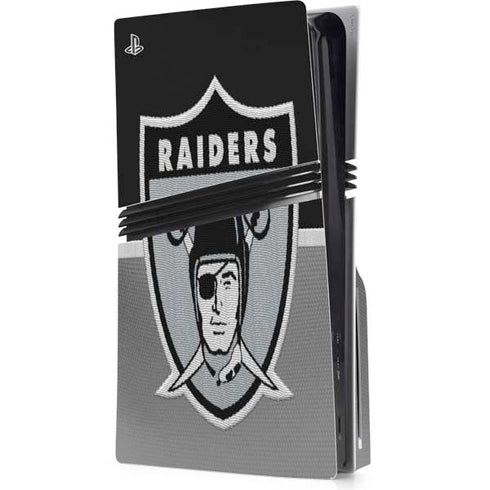 NFL Las Vegas Raiders Vintage PS5 Pro Disk Console Skin