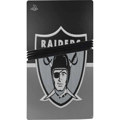 NFL Las Vegas Raiders Vintage PS5 Pro Disk Console Skin
