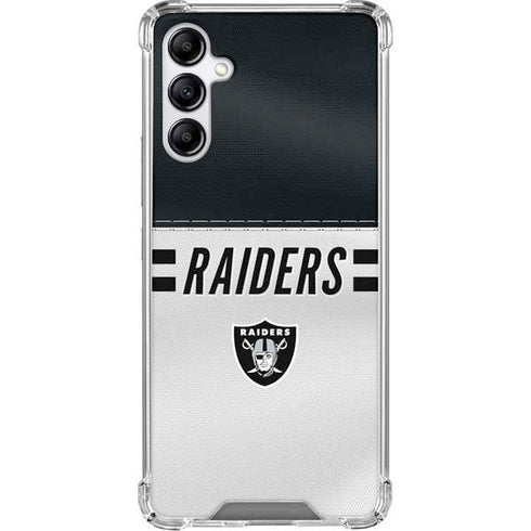 NFL Las Vegas Raiders White Striped Gabb Phone 4 Clear Case