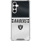 NFL Las Vegas Raiders White Striped Galaxy A16 5G Clear Case