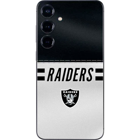 NFL Las Vegas Raiders White Striped Galaxy A16 5G Skin