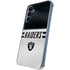 NFL Las Vegas Raiders White Striped Galaxy A35 5G Clear Case