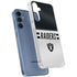 NFL Las Vegas Raiders White Striped Galaxy A35 5G Clear Case