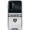NFL Las Vegas Raiders White Striped Galaxy A36 5G Clear Case