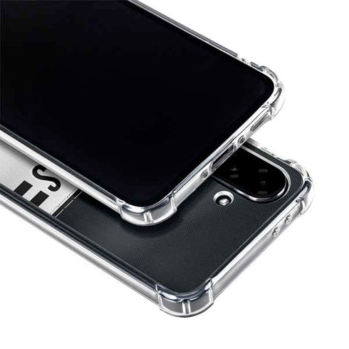 NFL Las Vegas Raiders White Striped Galaxy A36 5G Clear Case