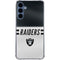NFL Las Vegas Raiders White Striped Galaxy A55 5G Clear Case