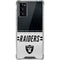 NFL Las Vegas Raiders White Striped Galaxy Note20 5G Clear Case