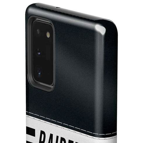 NFL Las Vegas Raiders White Striped Galaxy Note20 5G Pro Case