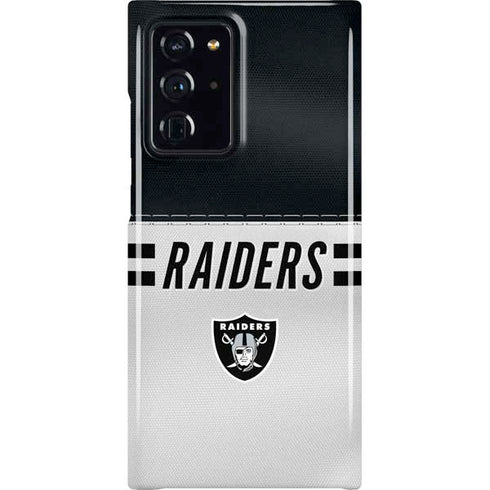 NFL Las Vegas Raiders White Striped Galaxy Note20 Ultra 5G Lite Case