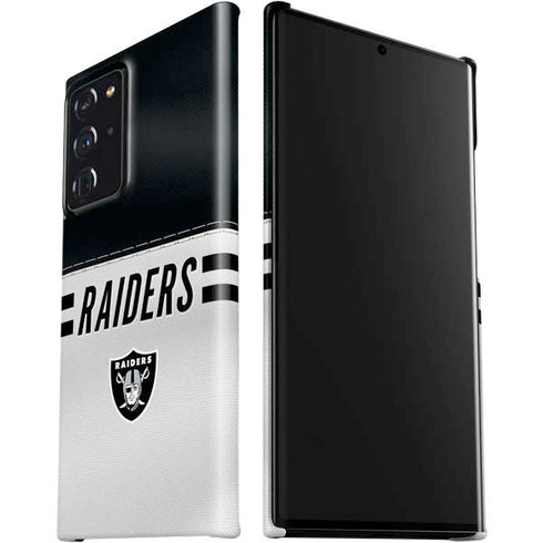 NFL Las Vegas Raiders White Striped Galaxy Note20 Ultra 5G Lite Case
