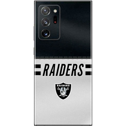 NFL Las Vegas Raiders White Striped Galaxy Note20 Ultra 5G Skin