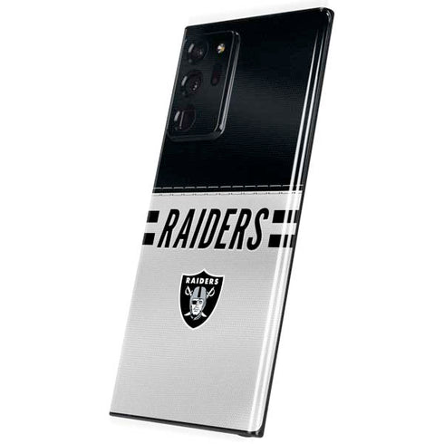 NFL Las Vegas Raiders White Striped Galaxy Note20 Ultra 5G Skin