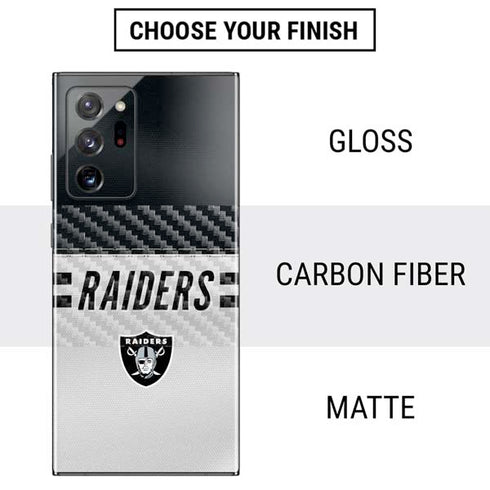 NFL Las Vegas Raiders White Striped Galaxy Note20 Ultra 5G Skin