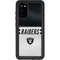NFL Las Vegas Raiders White Striped Galaxy S20 Waterproof Case